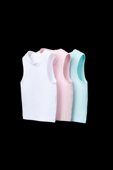 3-PACK OF PLAIN SLEEVELESS TOPS - Various by Zara - Image 0
