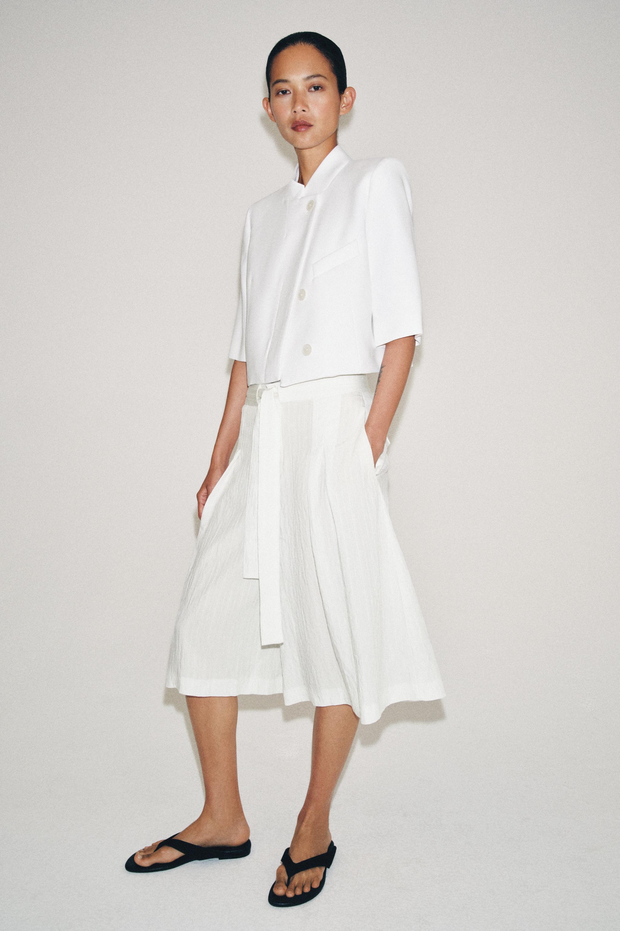 Zara KISA KOLLU CROP BLAZER ZW COLLECTION