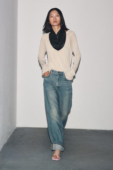 ZW COLLECTION MID-WAIST BAGGY JEANS - Blue by Zara