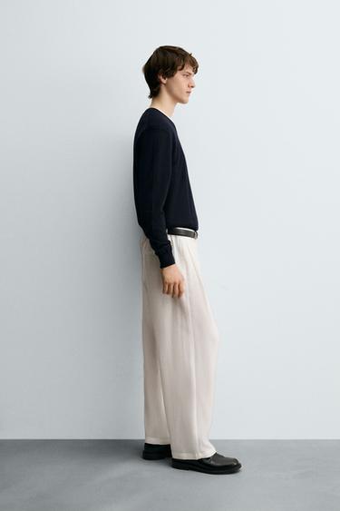 FLOWING TROUSERS WITH SIDE PLEATS - White by Zara - Image 3