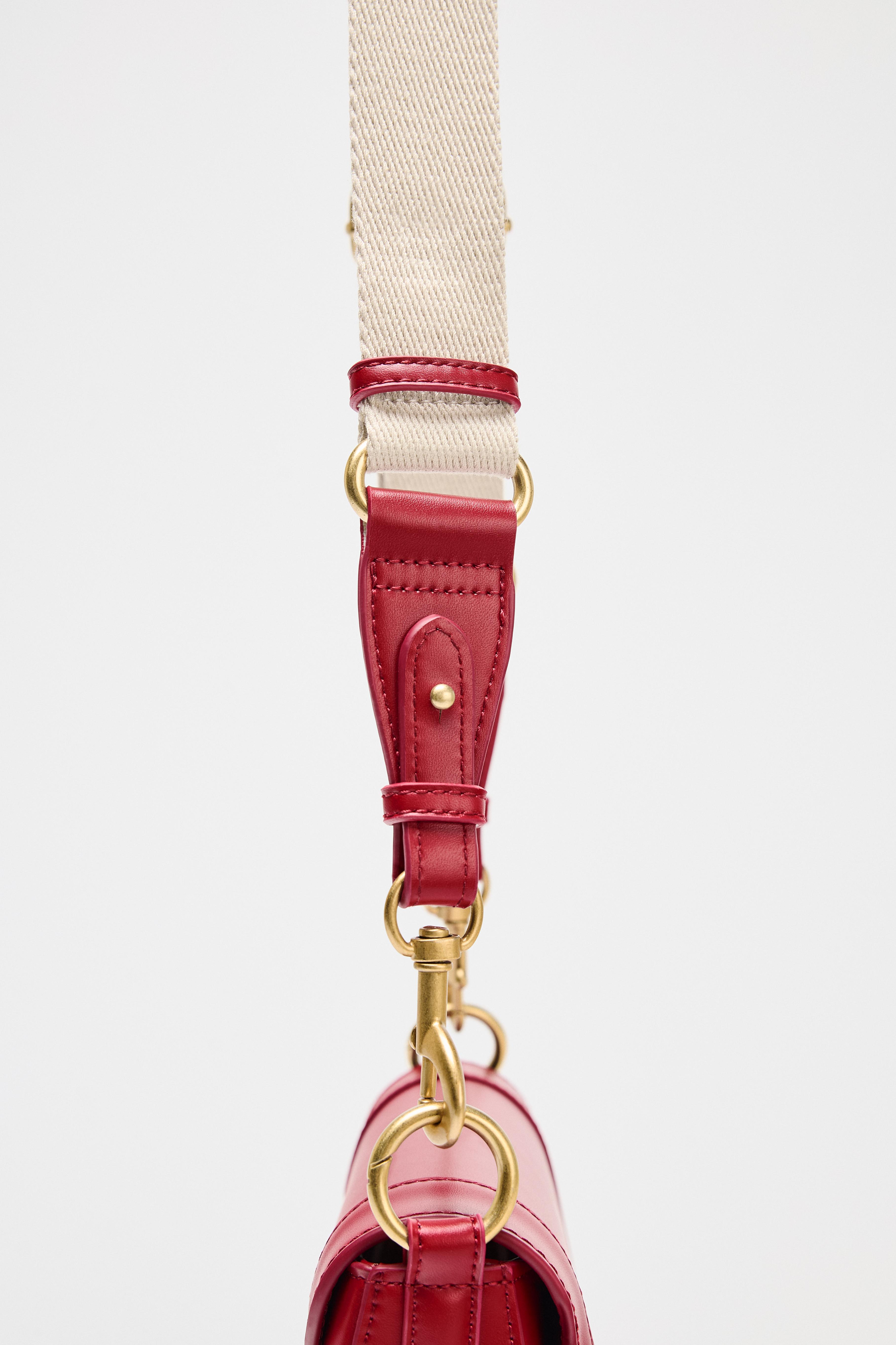 CONTRAST TOPSTITCH CROSSBODY BAG - Red | ZARA South Africa