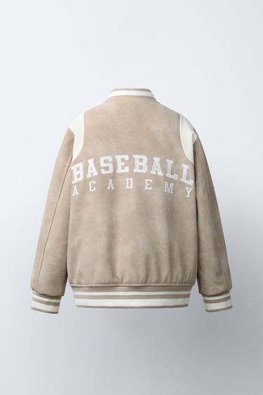 BLOUSON BOMBER EFFET DAIM AVEC INSCRIPTION - Pierre de Zara - Image 3