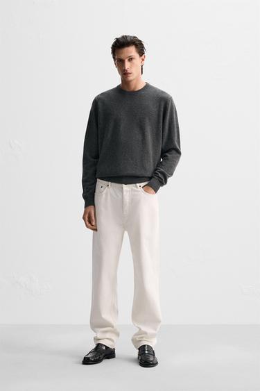 SLIM FIT JEANS - Oyster-white by Zara