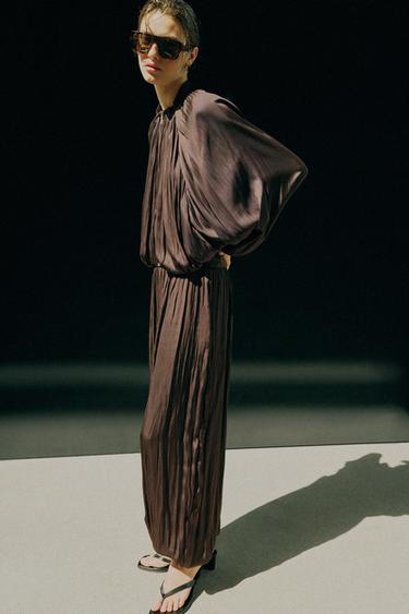 PANTALONI DA GAUCHO SATINATI - Marrone di Zara