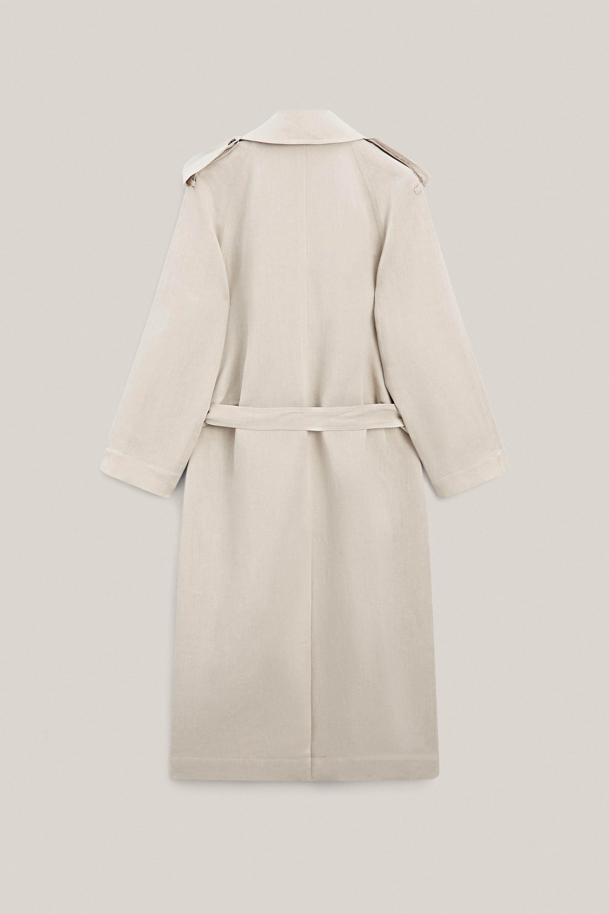 Oversize linen blend trench coat - LIMITED EDITION
