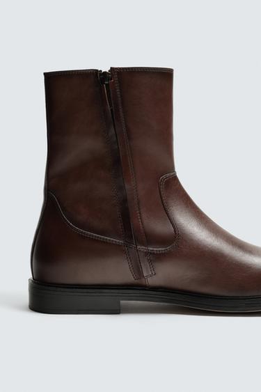 LIMITED EDITION LEATHER BOOTS - Brown by Zara - Image 5
