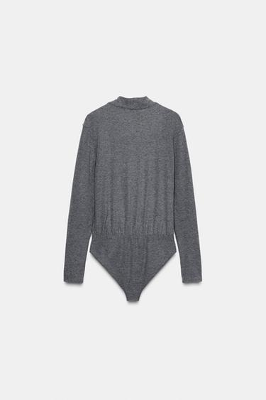 SOFT WRAP BODYSUIT - Grey marl by Zara - Image 1