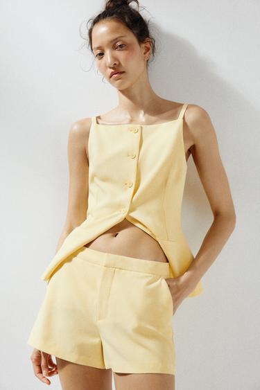 MINI SHORTS - Light yellow by Zara