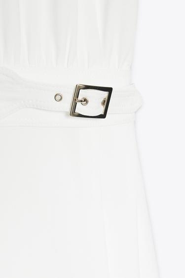 COMBINAISON LONGUE CRÊPE - Blanc cassé de Zara - Image 8
