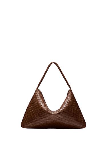Grand sac satchel tressé en cuir nappa - Cuir de Zara