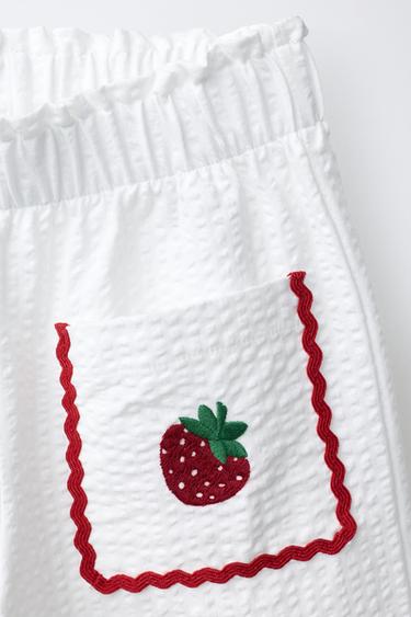 CULOTTES WITH CONTRAST WAVY TEXTURE - Oyster-white by Zara - Image 2