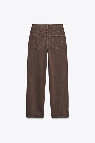 TRF MOM HIGH-WAIST JEANS - Brown by Zara