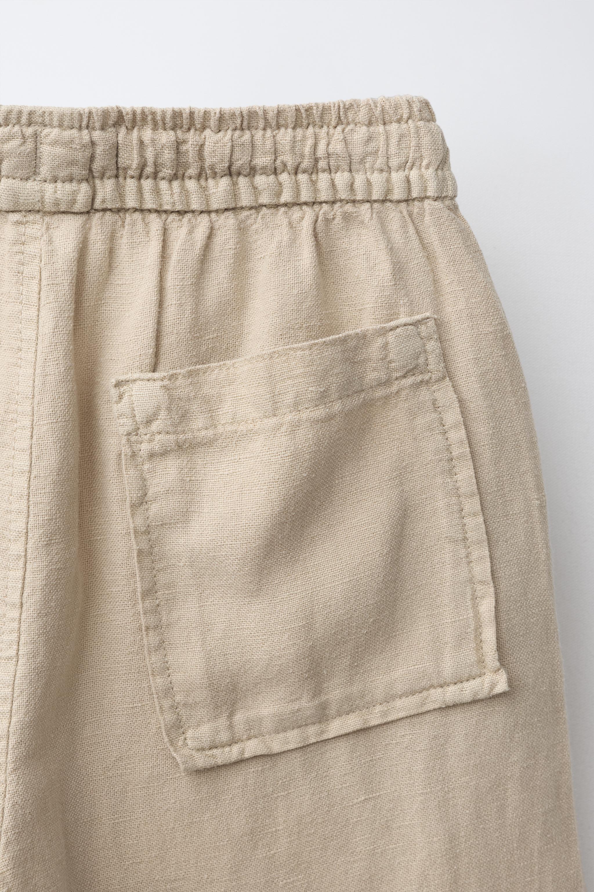 Детские шорты Zara FLOWY LINEN SHORTS — фото 4