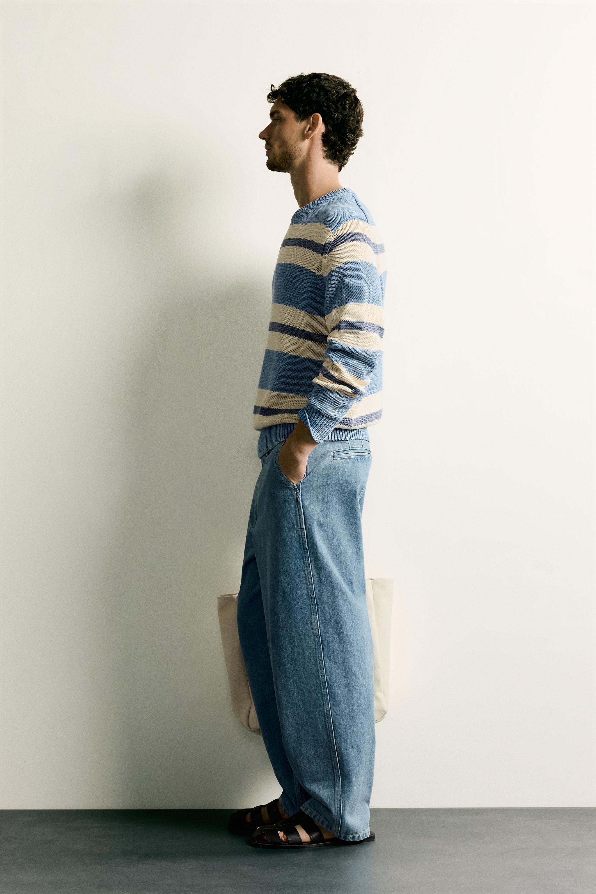 STRAIGHT FIT DENIM CHINO PANTS