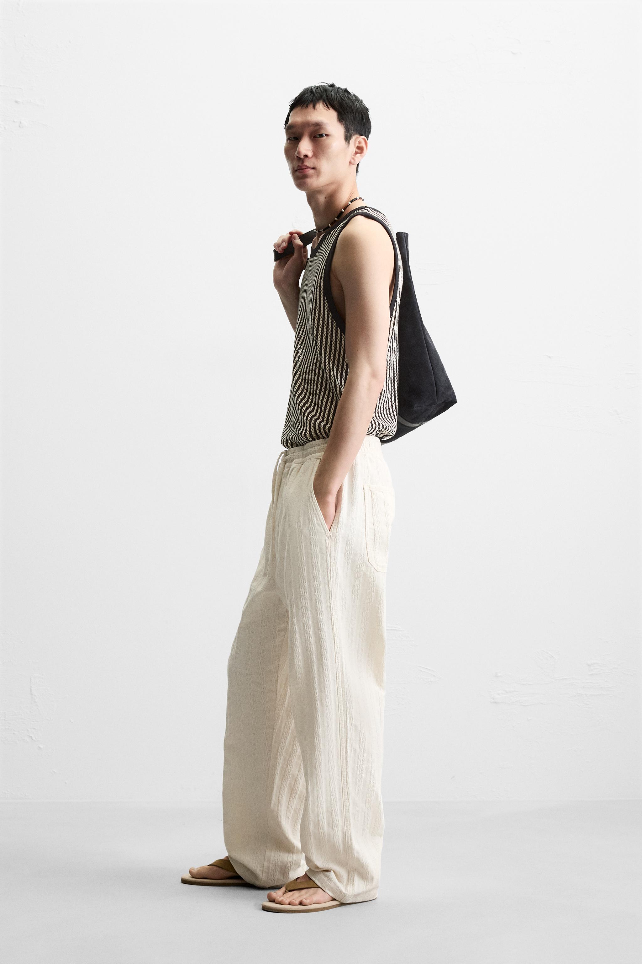 JACQUARD STRIPED PANTS