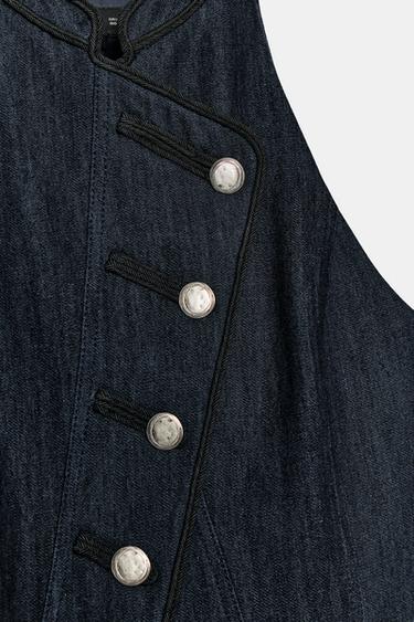GILET HALTER LISERÉS CONTRASTE - Indigo de Zara - Image 9