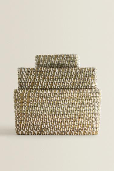 CONTRAST RECTANGULAR BASKET - Multicoloured by Zara