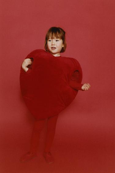 KOSTUM ZEMËR VELVET - E kuqe nga Zara