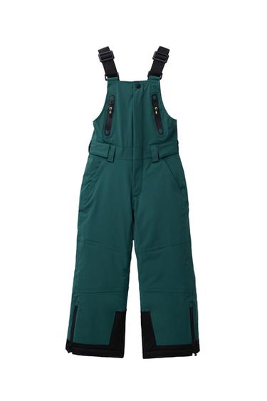 WATER-RESISTANT AND WINDPROOF LONG DUNGAREES RECCO® SYSTEM SKI COLLECTION - Green by Zara