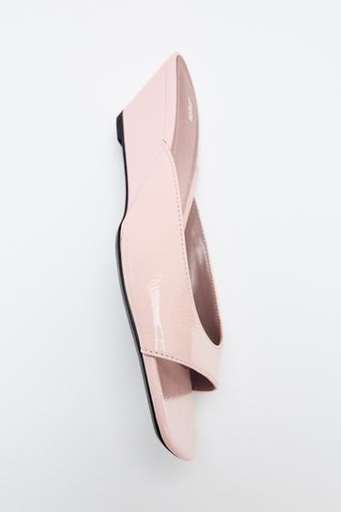 Zara LEATHER WEDGES - Pink