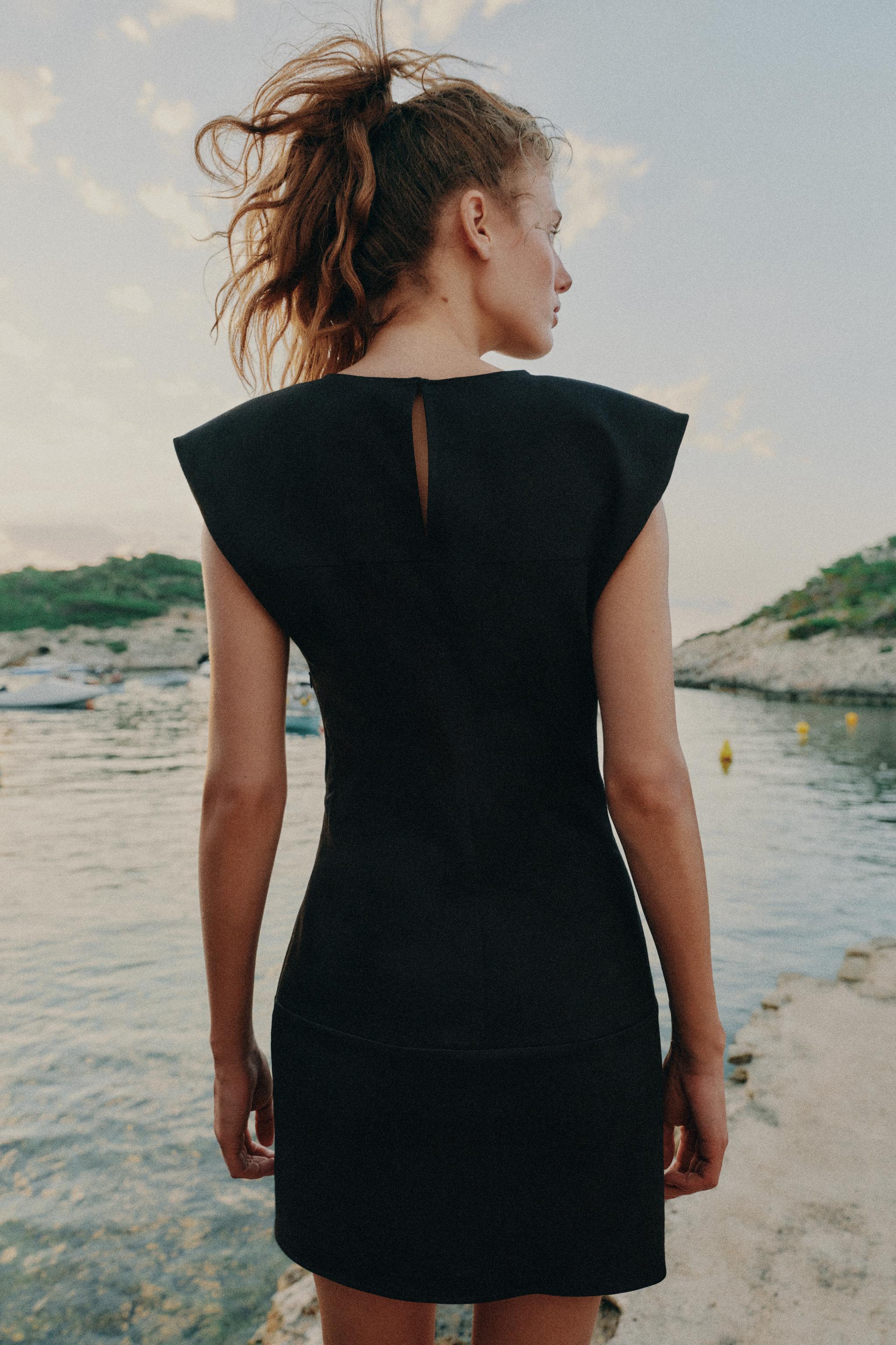 Женские платья Zara SHORT FROG FASTENING DRESS — фото 6