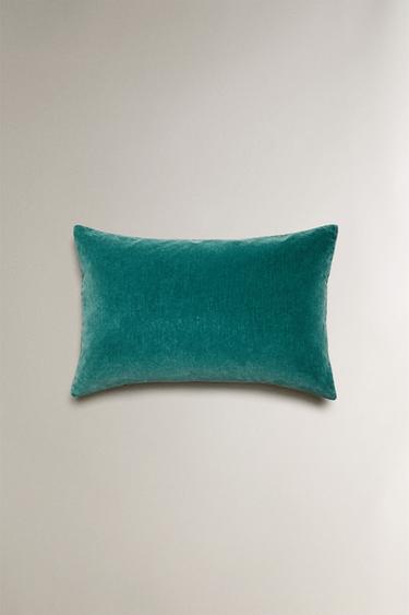 HOUSSE DE COUSSIN VELOURS - Bleu de Zara - Image 2