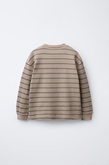 6-14 YEARS/ WAFFLE STRIPE PYJAMAS - camel by Zara - Image 2