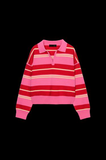STRIPED KNIT POLO - Multicoloured by Zara