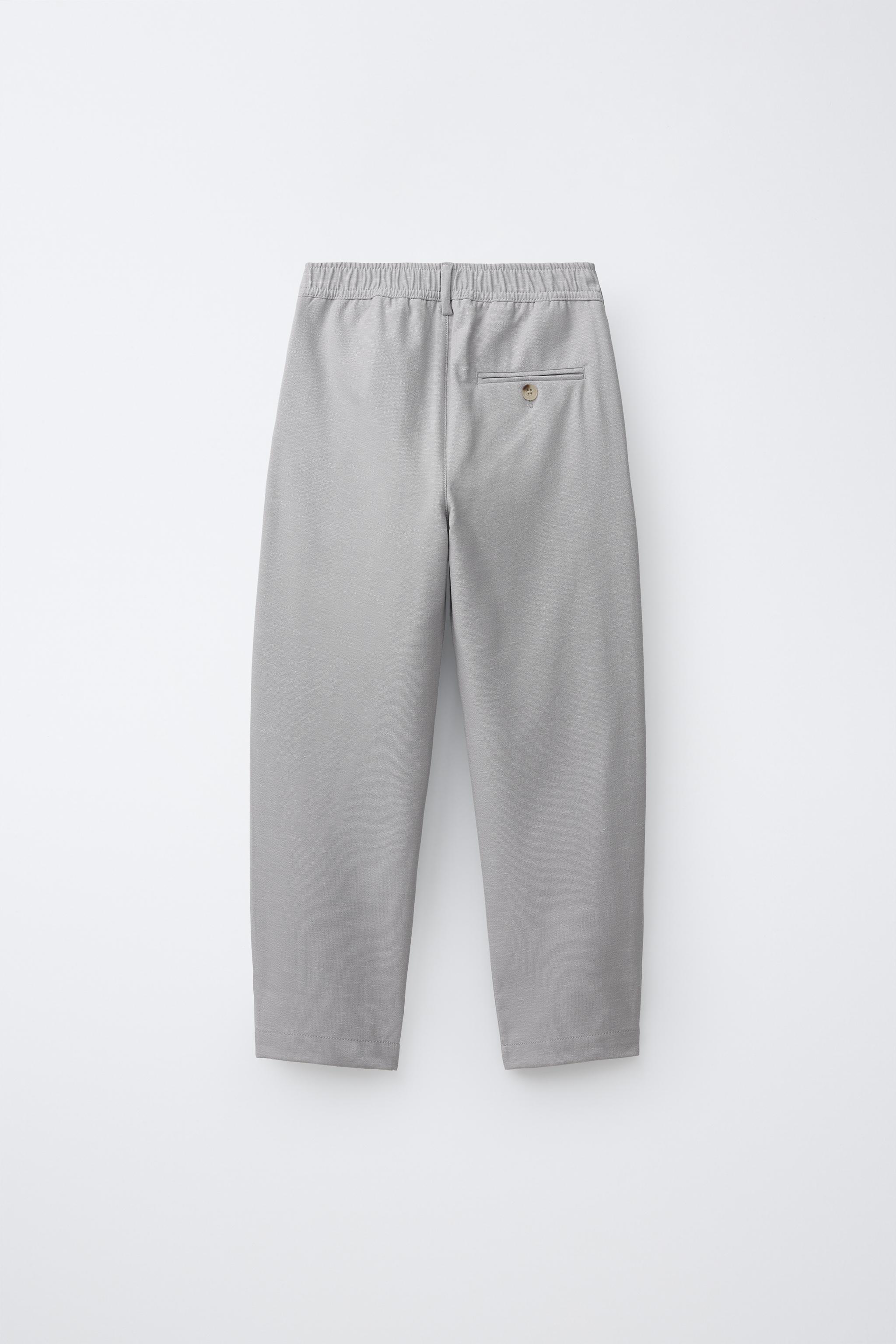 RELAXED FIT COMFORT PANTS — Pearl gray (alternate view)