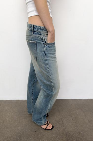 JEANS TRF BOYFRIEND TIRO MEDIO - Marino de Zara