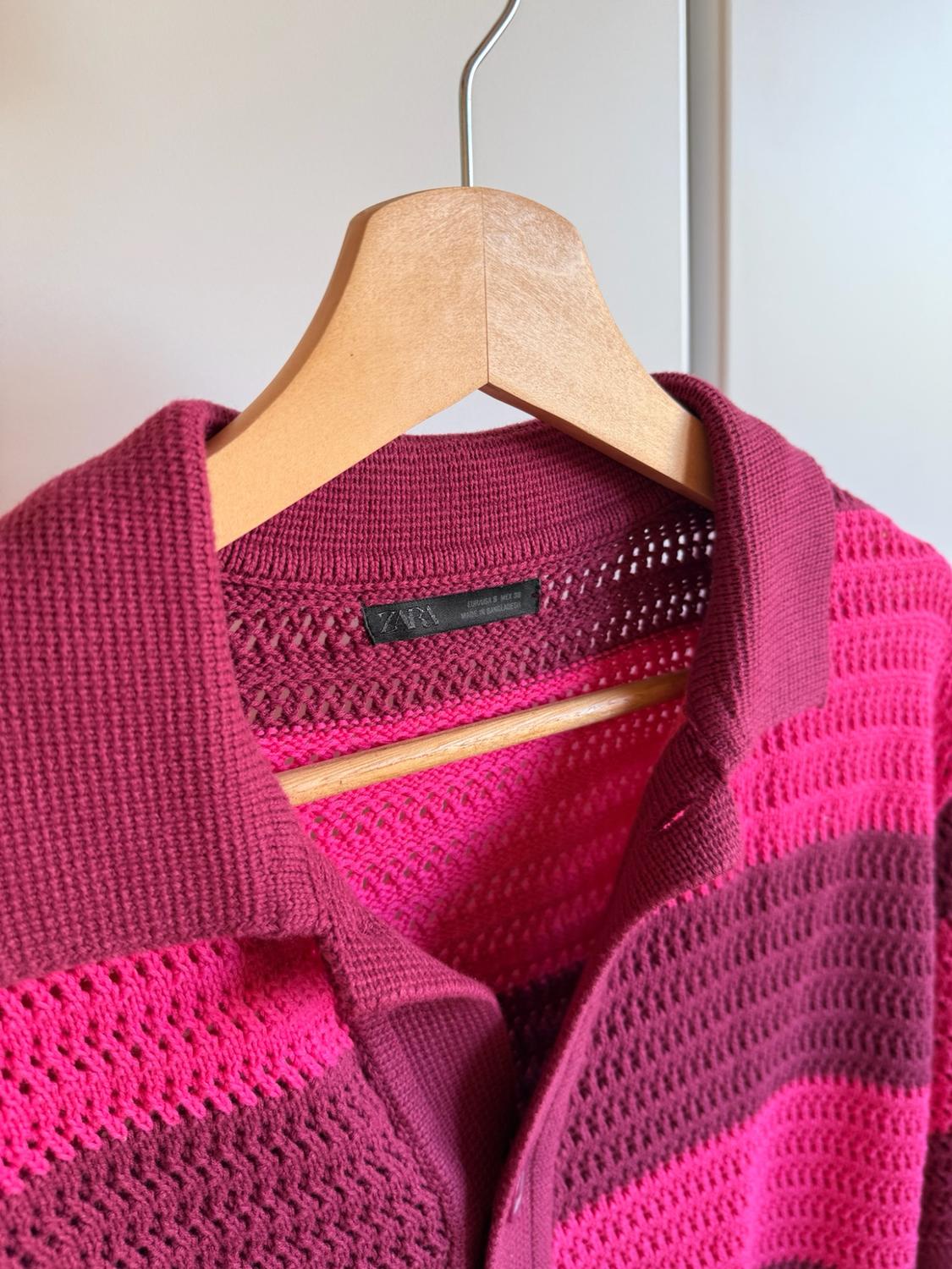 OPEN KNIT STRIPE SHIRT - Image 3