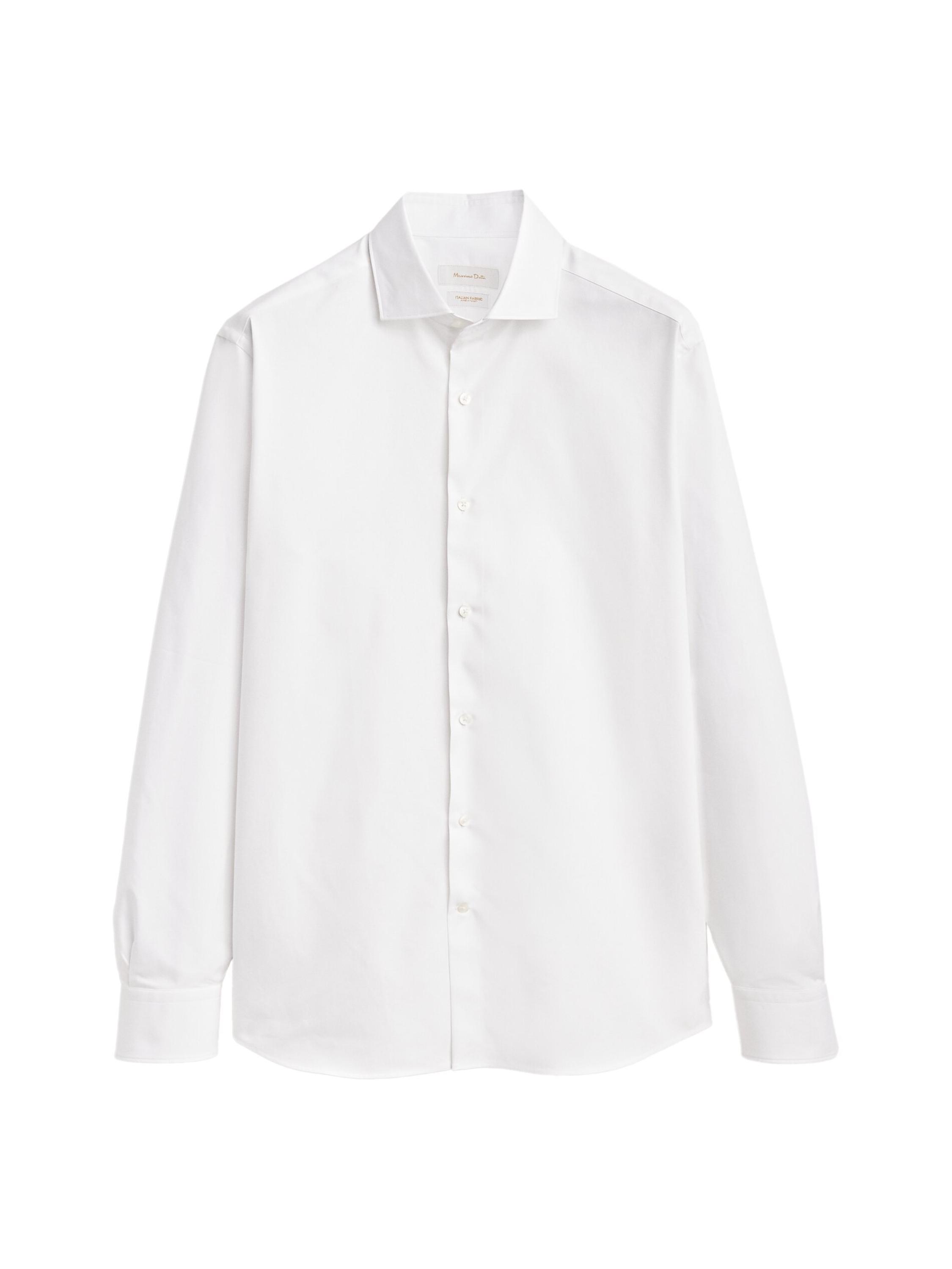 Slim fit 100% cotton shirt — White