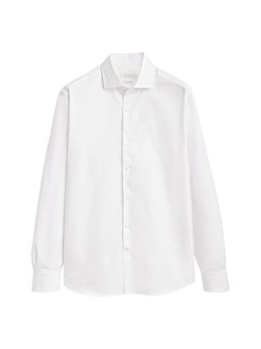 Slim fit 100% cotton shirt — White 1