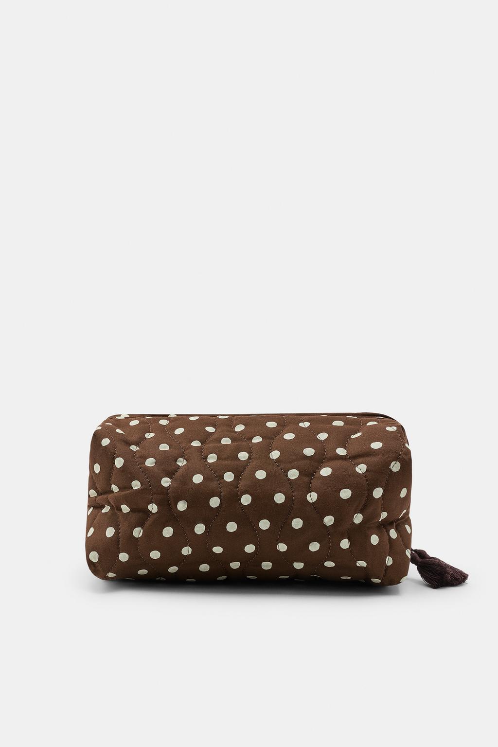 POLKA DOT PRINT TOILETRY BAG
