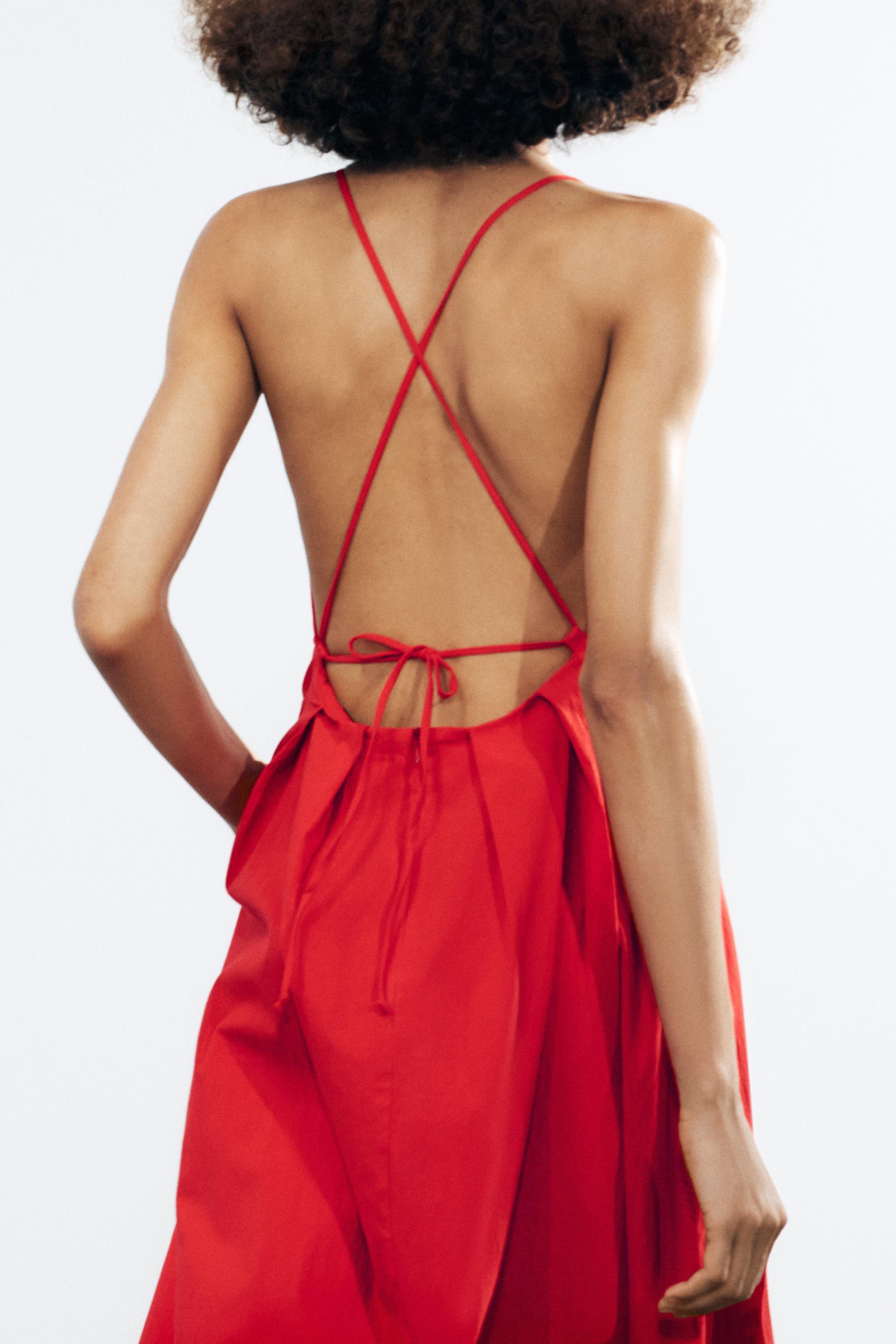 【ZARA】オープンバック ワンピース ZW COLLECTION 2816/653/600 OPEN BACK DRESS ZW COLLECTION - Red | ZARA United States
