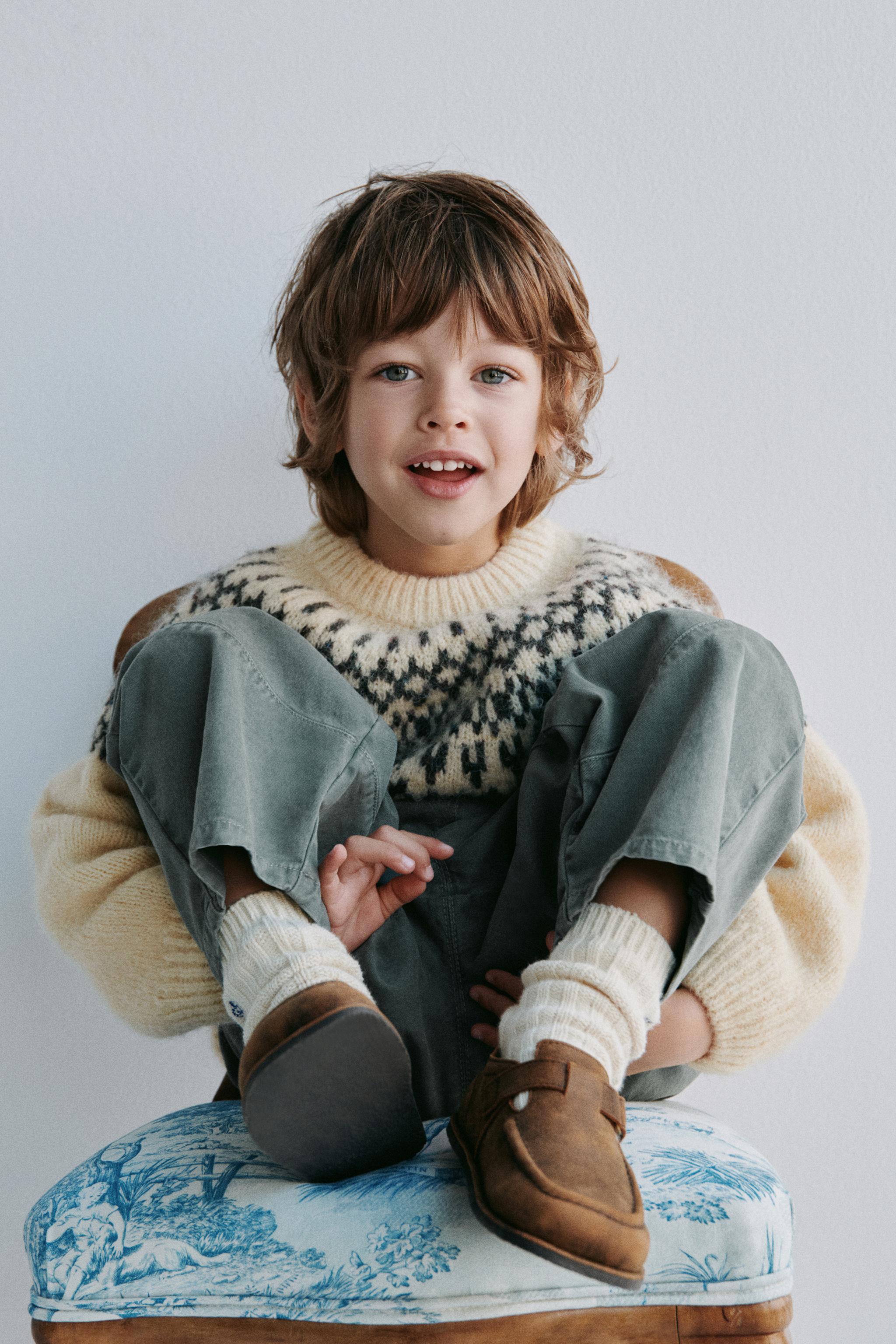 JACQUARD KNIT JUMPER WITH WOOL AND ALPACA