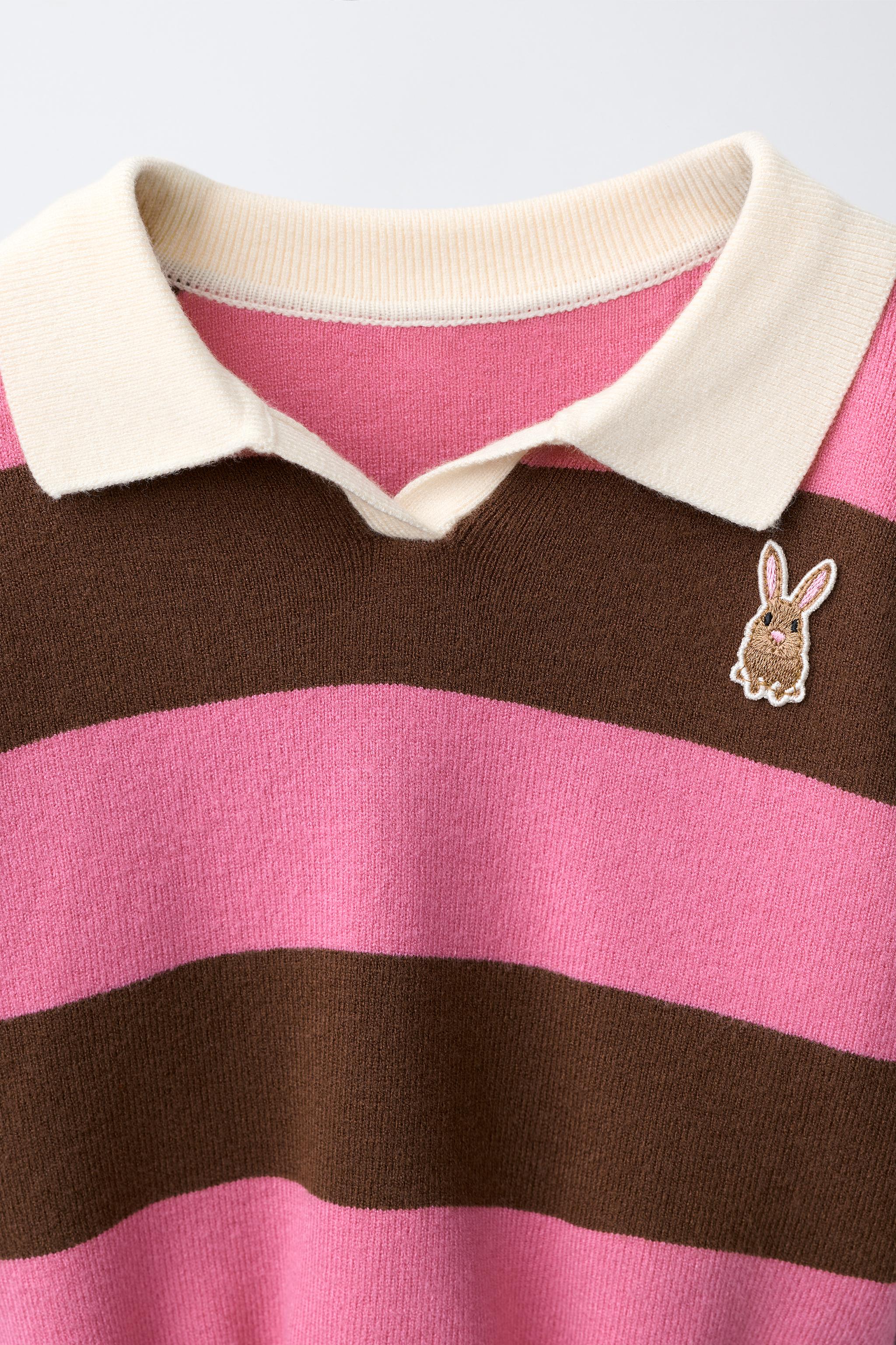 STRIPED DOG KNIT POLO