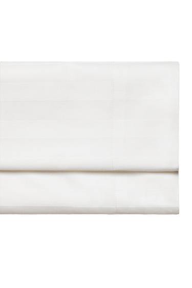 STRIPED SATEEN FLAT SHEET (500 THREAD COUNT) - Білий Zara