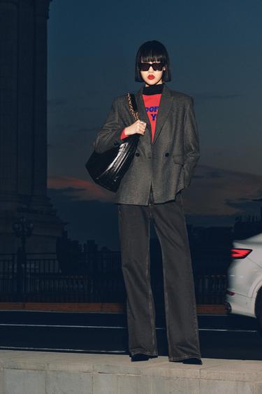 Zara 大型水桶包 - 黑色