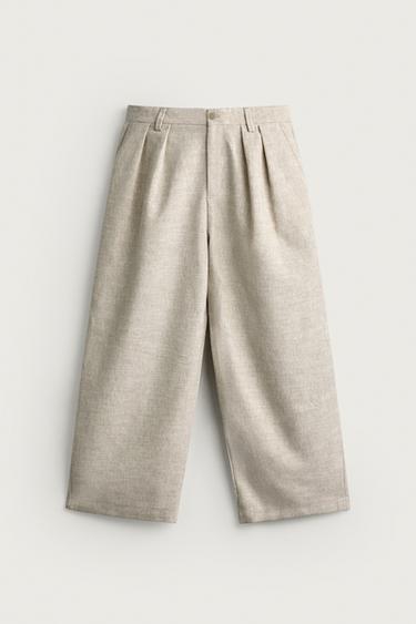 ΠΑΝΤΕΛΟΝΙ RELAXED FIT ΜΕ ΠΙΕΤΕΣ - Μπεζ ανοιχτό του Zara