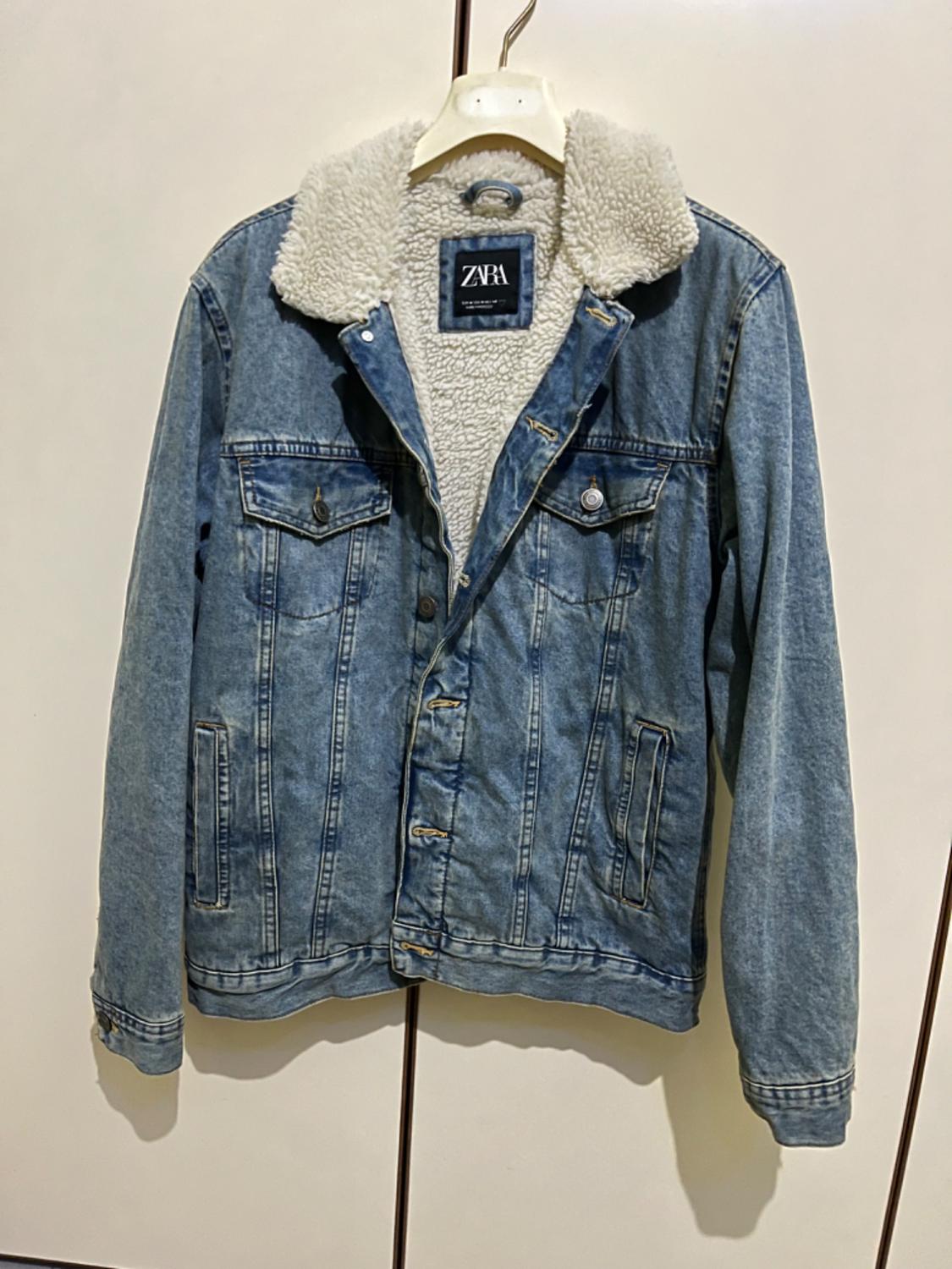DENIM JACKET WITH FAUX SHEARLING - Image 2
