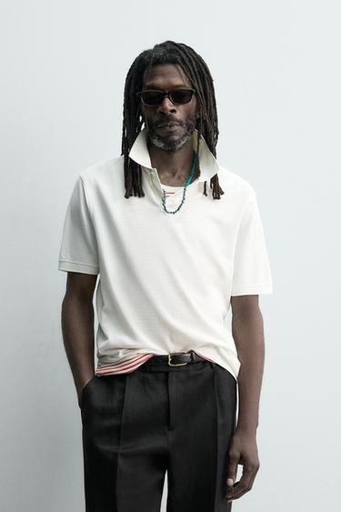 POLO PIQUÉ LAVADO AARON LEVINE X ZARA - Crudo de Zara