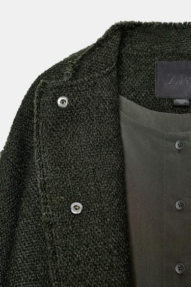 VESTE STRUCTURÉE AVEC LAINE ZW COLLECTION - Kaki de Zara - Image 10