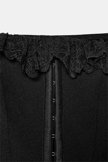 TOP STYLE CORSET EN DENTELLE - Noir de Zara - Image 8