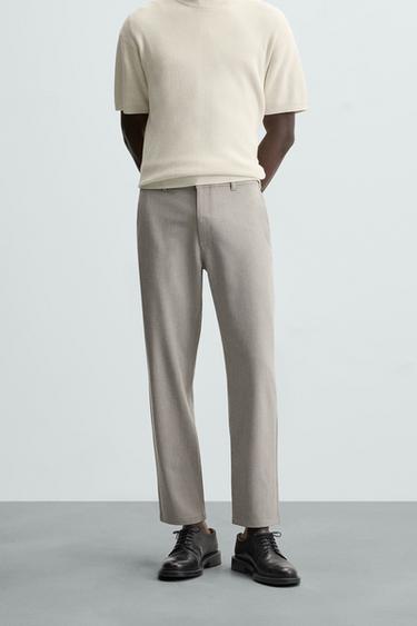 PANTALÓN ESTRUCTURA CONFORT - Beige / Tostado de Zara