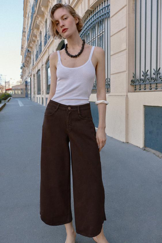 Z1975 HI-RISE BALLOON ASYMMETRIC HEM JEANS