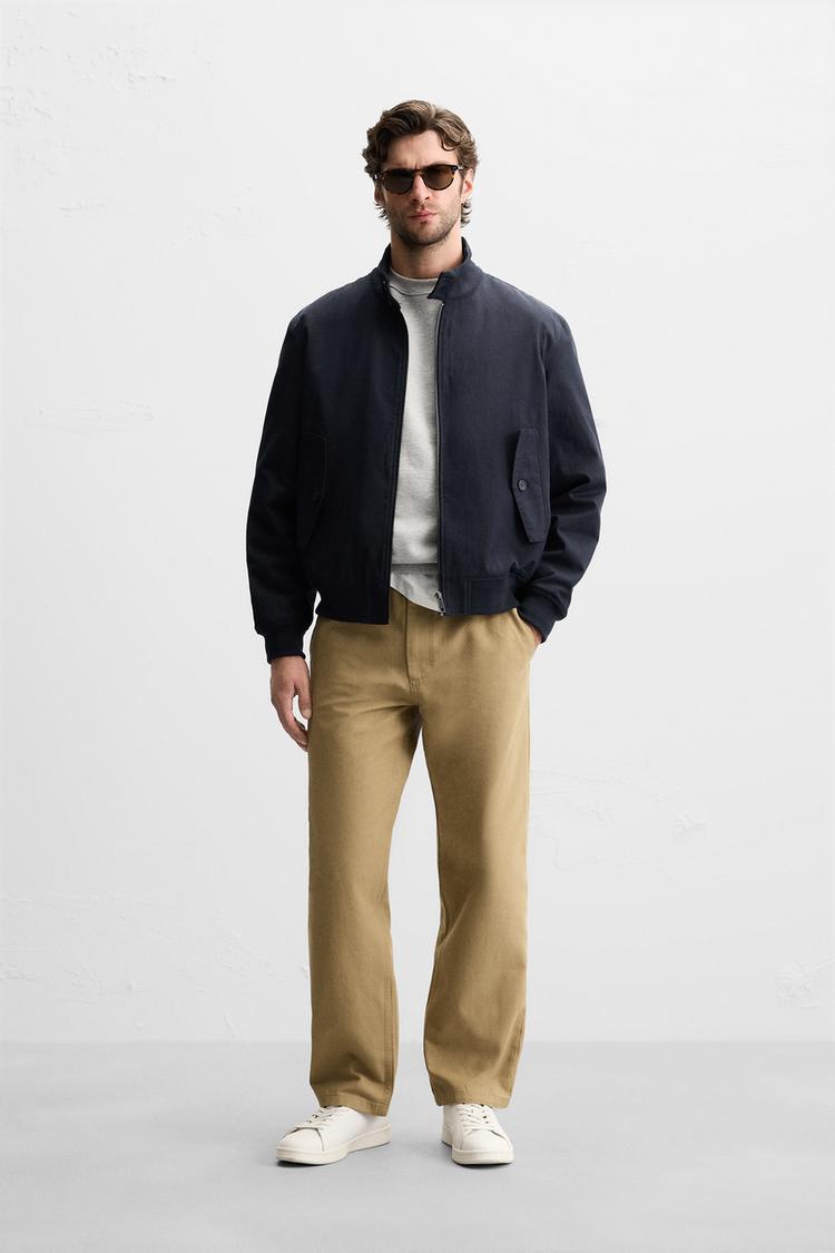 COTTON JACKET WITH POCKETS Dark navy ZARA Cambodia