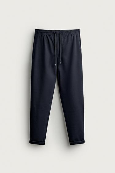 PANTALON TAILLE JOGGING EASY CARE - Bleu marine chiné de Zara