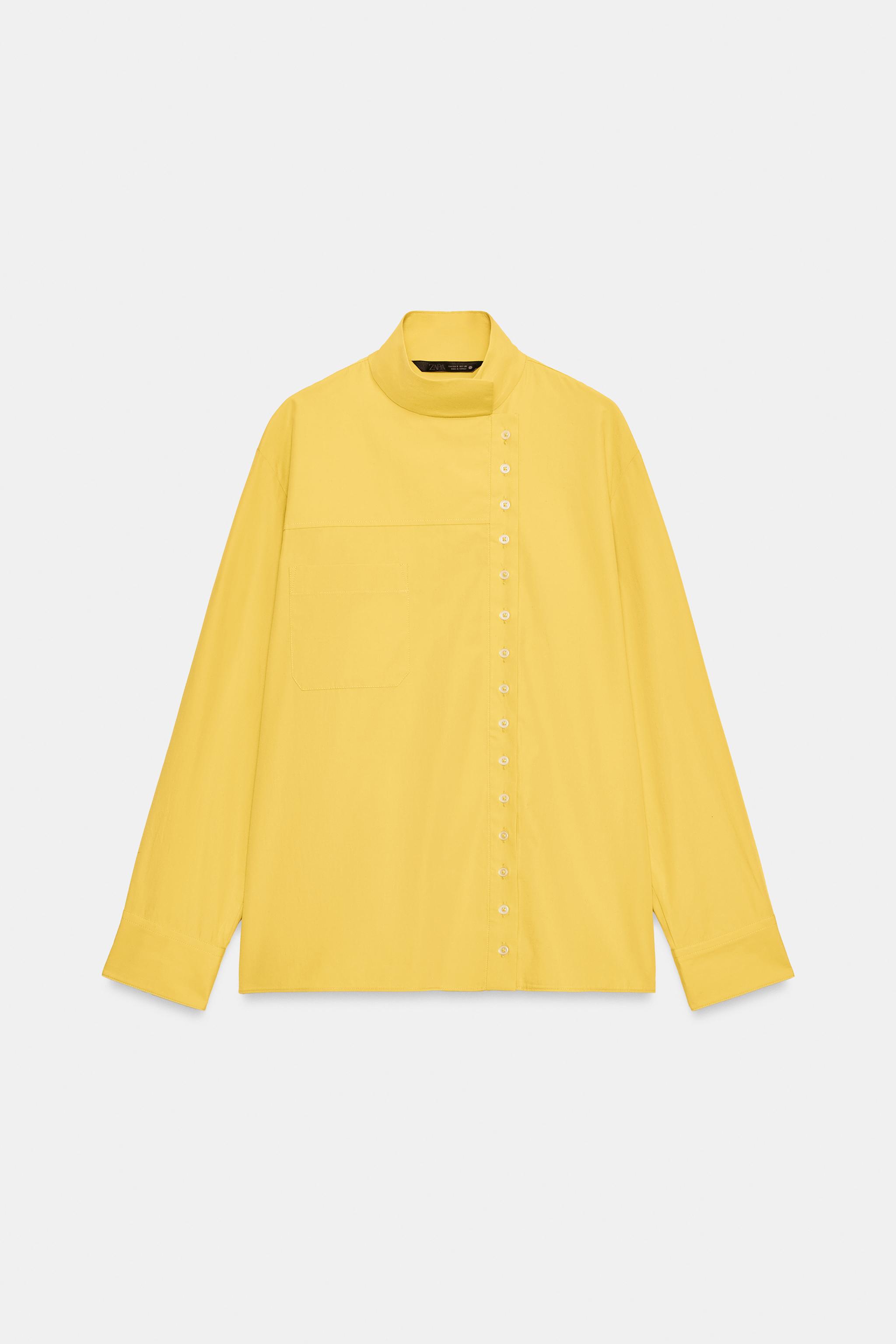 CHEMISE EN POPELINE À FERMETURE CROISÉE ZW COLLECTION