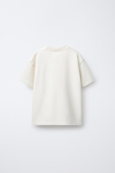 ENSEMBLE INTERLOCK T-SHIRT ET BERMUDA - Écru de Zara - Image 2